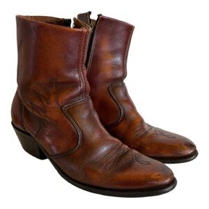 Vintage Vulcan Leather Cowboy Boots